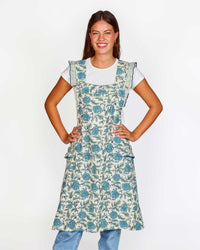 aprons, blockprint aprons, linen aprons, Flax linen apron