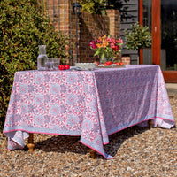block print tablecloth, Jaipur Blockprint Tablecloth, Block Printed Linen, faro tablecloths,  cotton block printed tablecloths, blockprint tablecloths, Indian blockprint tablecloths, block print tablecloths uk, cotton tablecloths