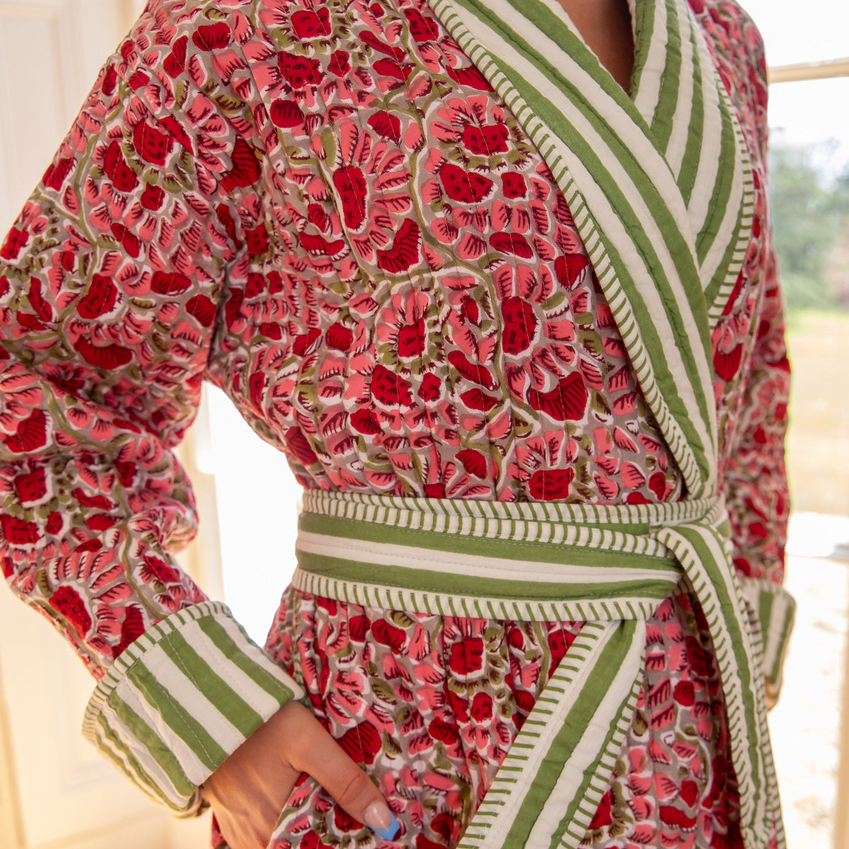 ELIZA Quilted Long Dressing Gown