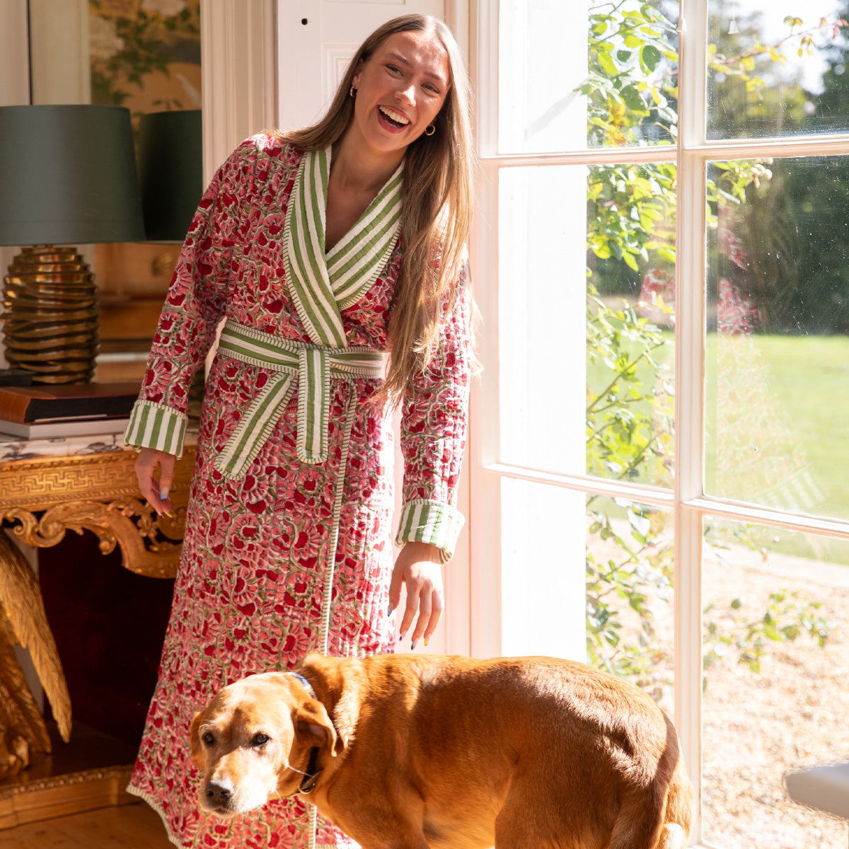 ELIZA Quilted Long Dressing Gown