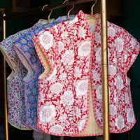 NAYNA Quilted Blockprint Gilet