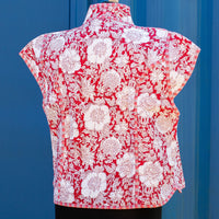 NAYNA Quilted Blockprint Gilet