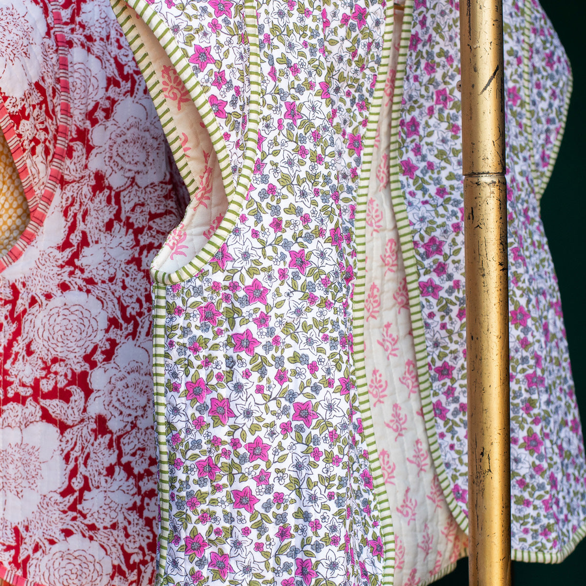 MEADOW Quilted Blockprint Gilet