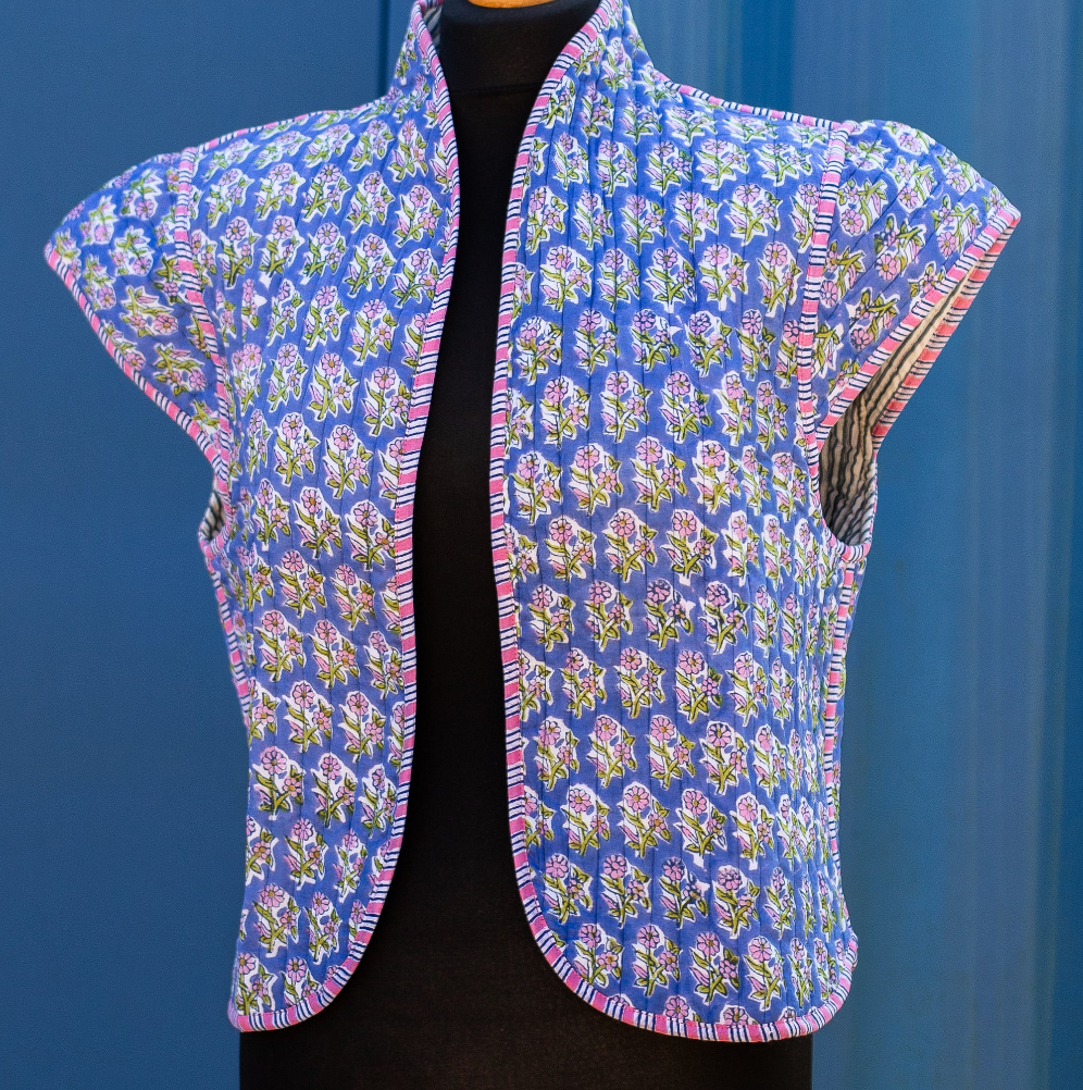 ANYA Quilted Blockprint Gilet