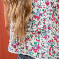 blockprint jackets, quilted jackets, quilted gilets, block print gilets, block print waistcoats, cotton waistcoats