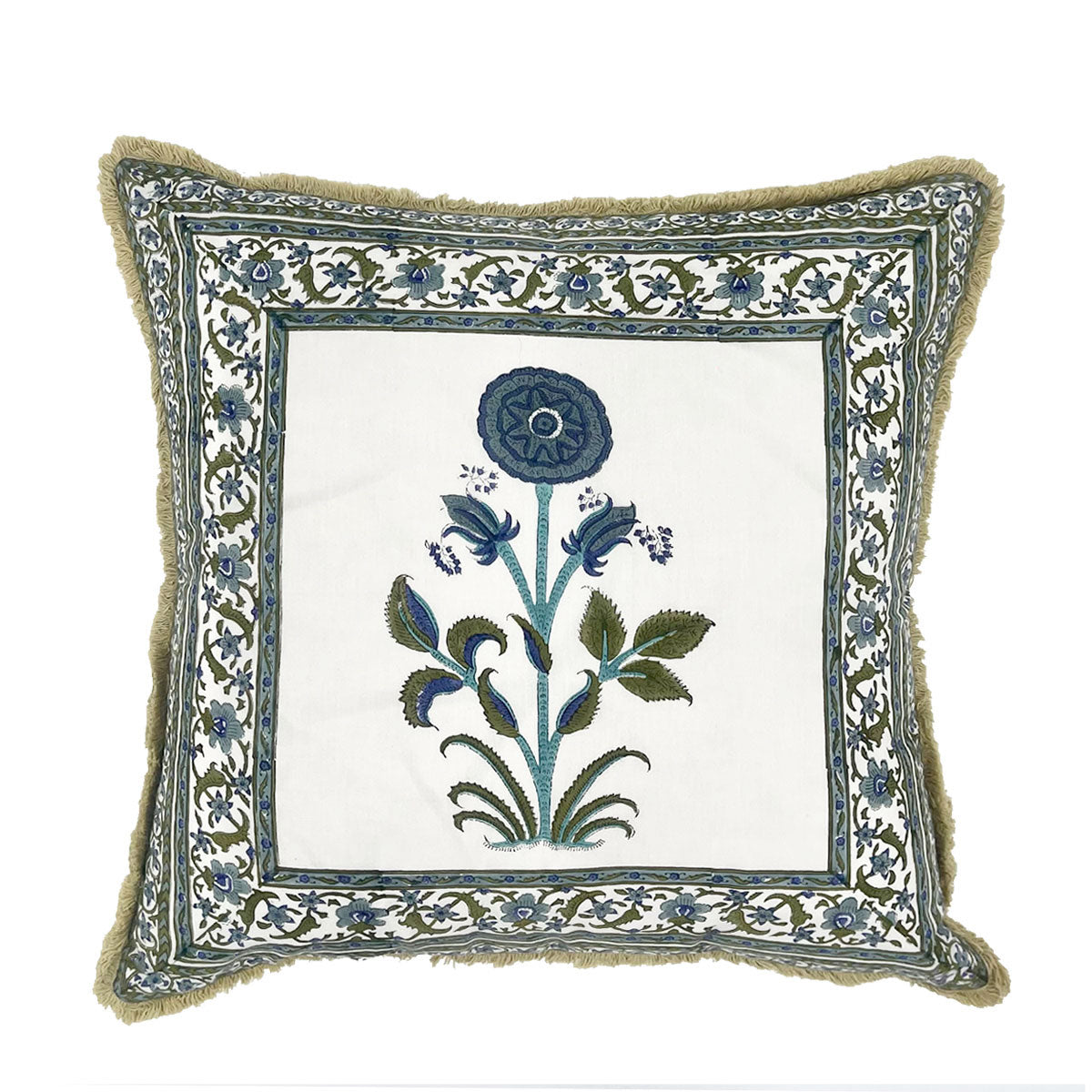 quilted cushions, square cushions, block print cushions, summer cushions, cotton cushions