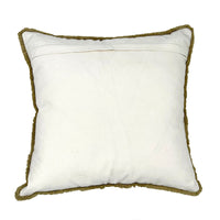 AHILYA Blockprint Fringe Square Cushion