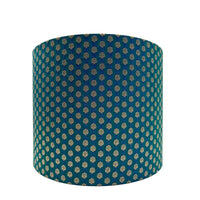 PEACOCK Silk Brocade Drum Lampshade