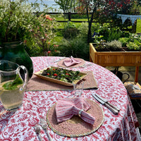 CABANA BLUSH Jute Table Runner