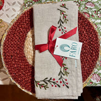 CABANA Claret Jute Placemats SET OF 4