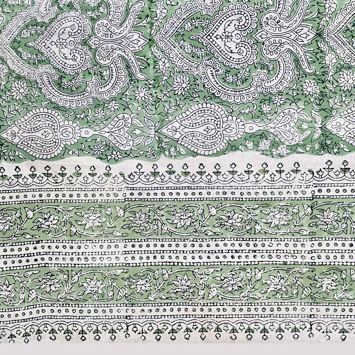BAROQUE JADE Blockprint Tablecloth
