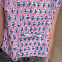 LOULOU Quilted Blockprint Gilet