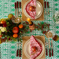 AFROZE Emerald Blockprint Tablecloth