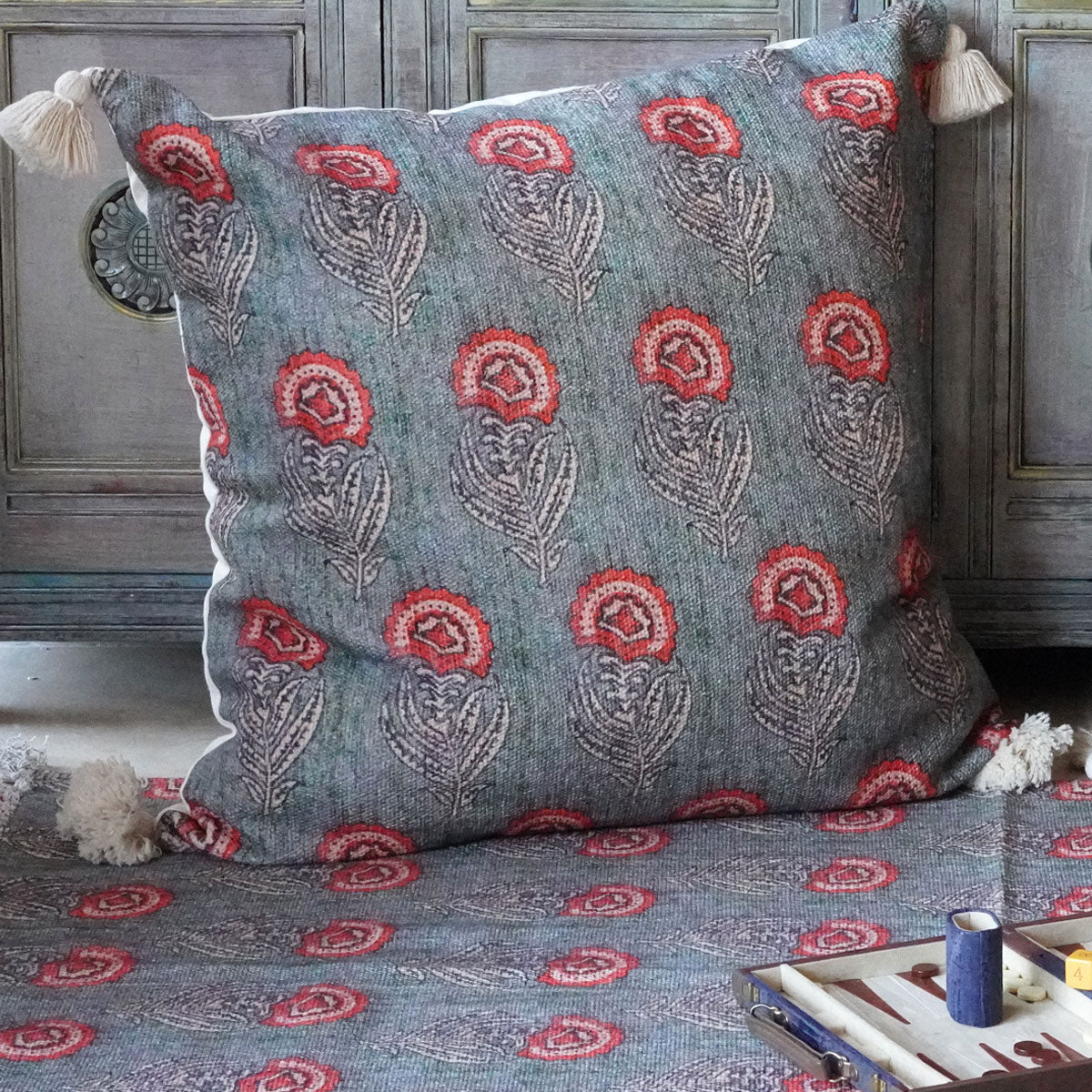 AMBER Dhurry Cotton Floor Cushion