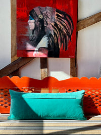 RANIA Crewel Embroidered Long Cushion