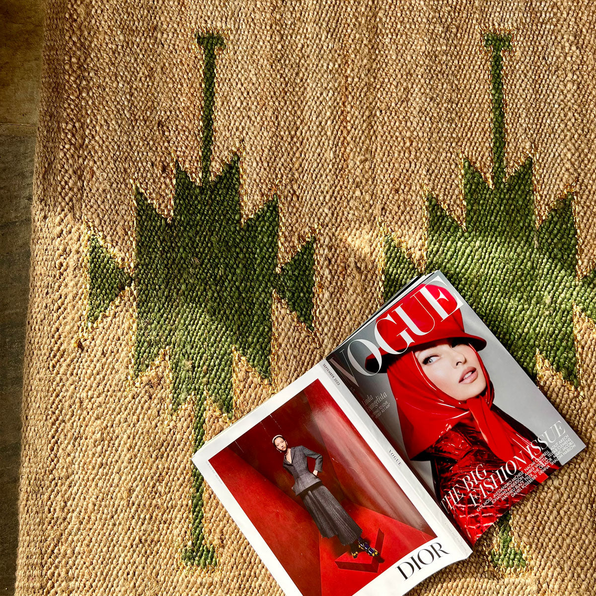 TANTRA Pine Gold Handmade Hemp Jute Floor Runner