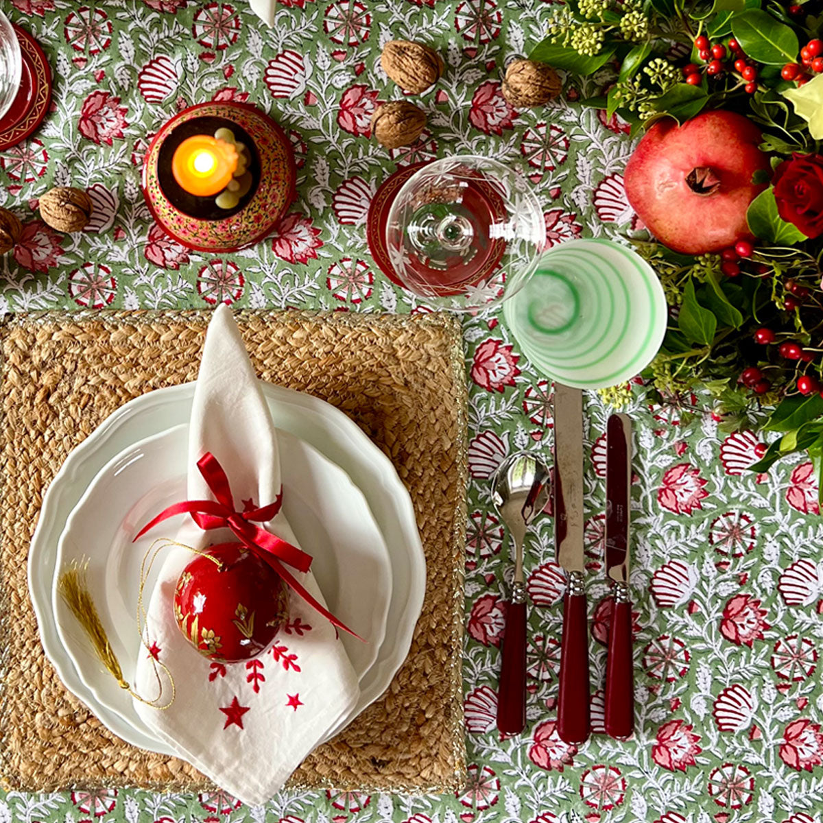 SAIRA Blockprint Tablecloth