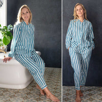 SANTORINI Blockprint PJs