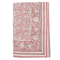 FLORENCE Rose Blockprint Tablecloth