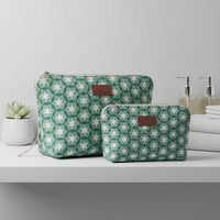 SITARA Holly Green Blockprint Wash Bag