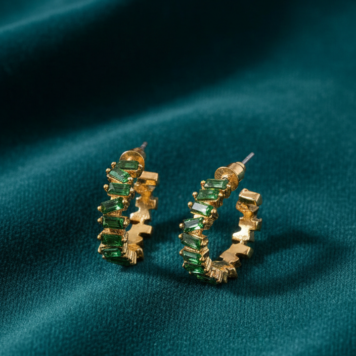 SITARA Gem Hoop Earrings