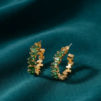 SITARA Gem Hoop Earrings