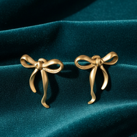 SHANI Gold Bow Studs