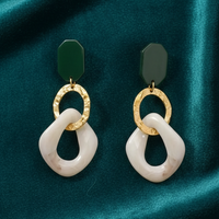 MIYA Green Stud Earrings