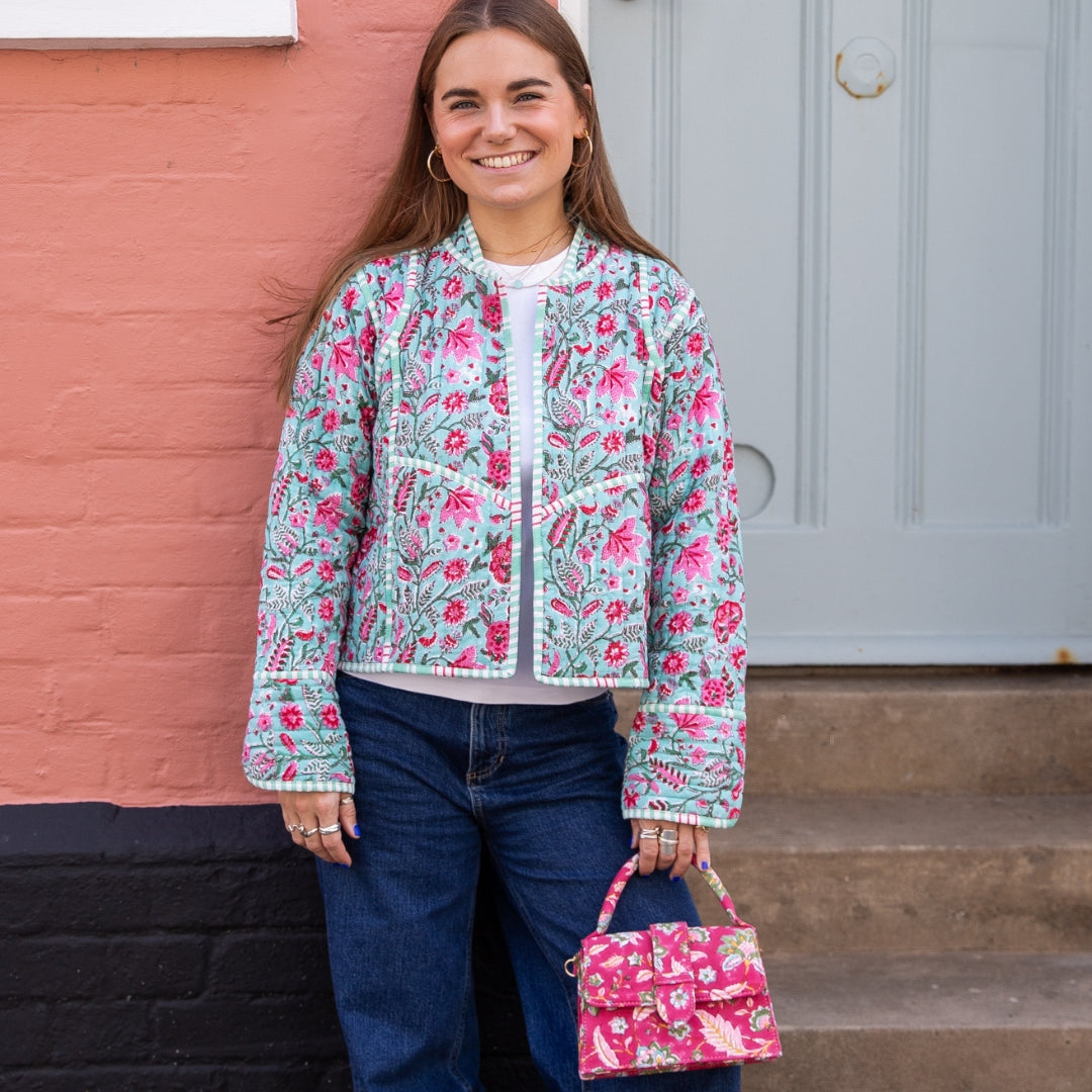 FLEUR Short Quilted Cotton Jacket