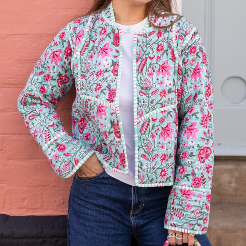 FLEUR Short Quilted Cotton Jacket