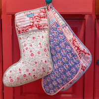 JIYA Festive Quilted Blockprint Stockings