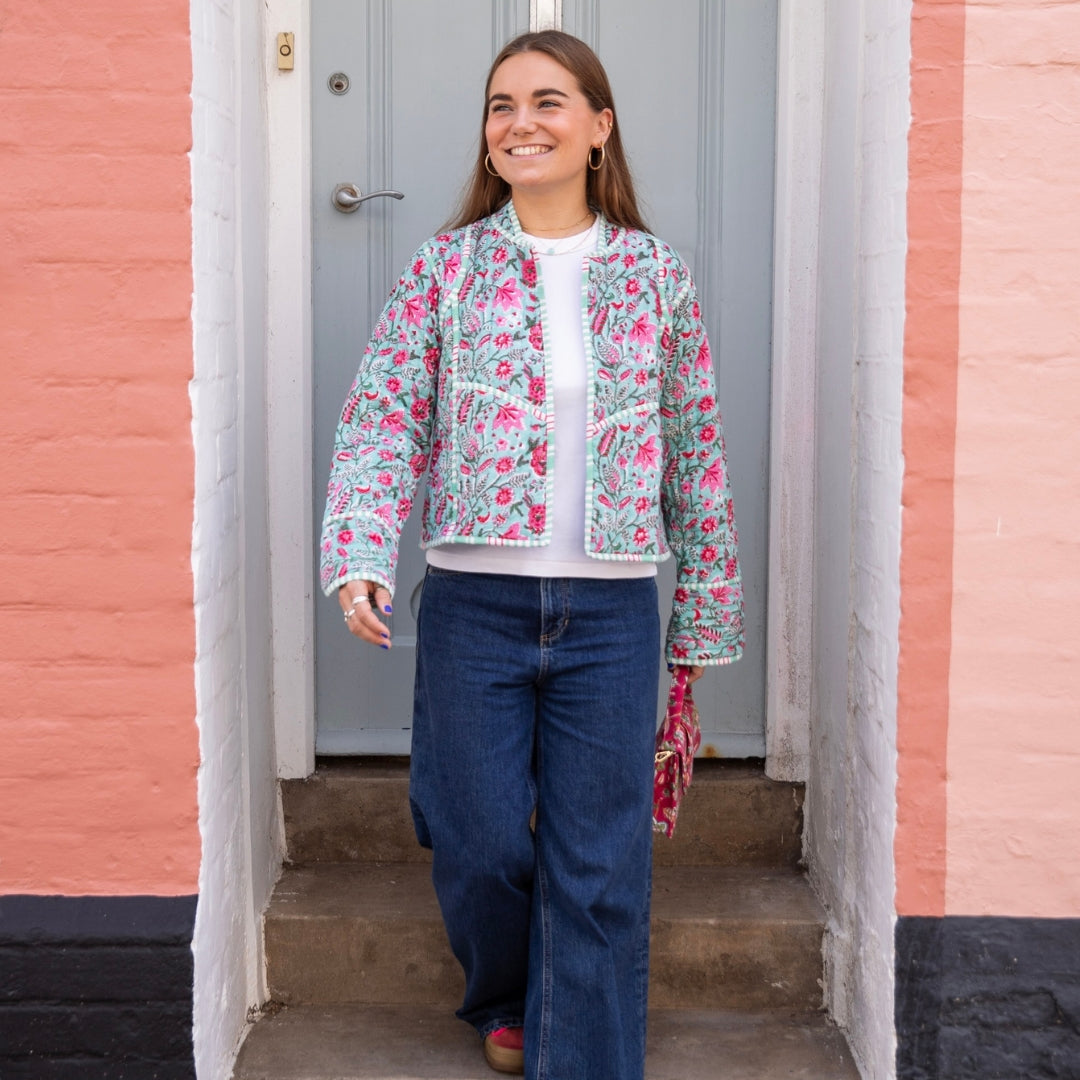 FLEUR Short Quilted Cotton Jacket