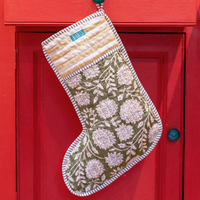 JIYA Festive Quilted Blockprint Stockings