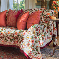 GULNAZ Crewel Embroidered Bedspread