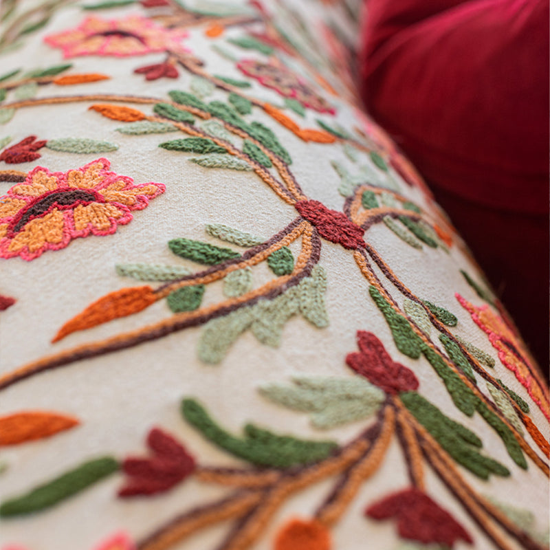 GULNAZ Crewel Embroidered Bedspread