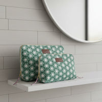 SITARA Holly Green Blockprint Wash Bag