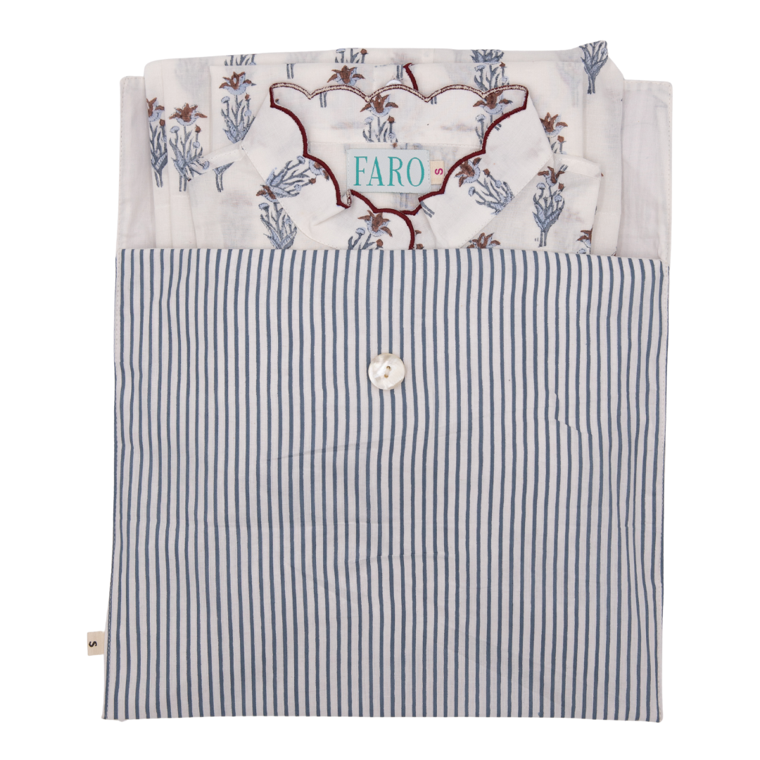 AMARIS Embroidered Long Cotton Pyjamas