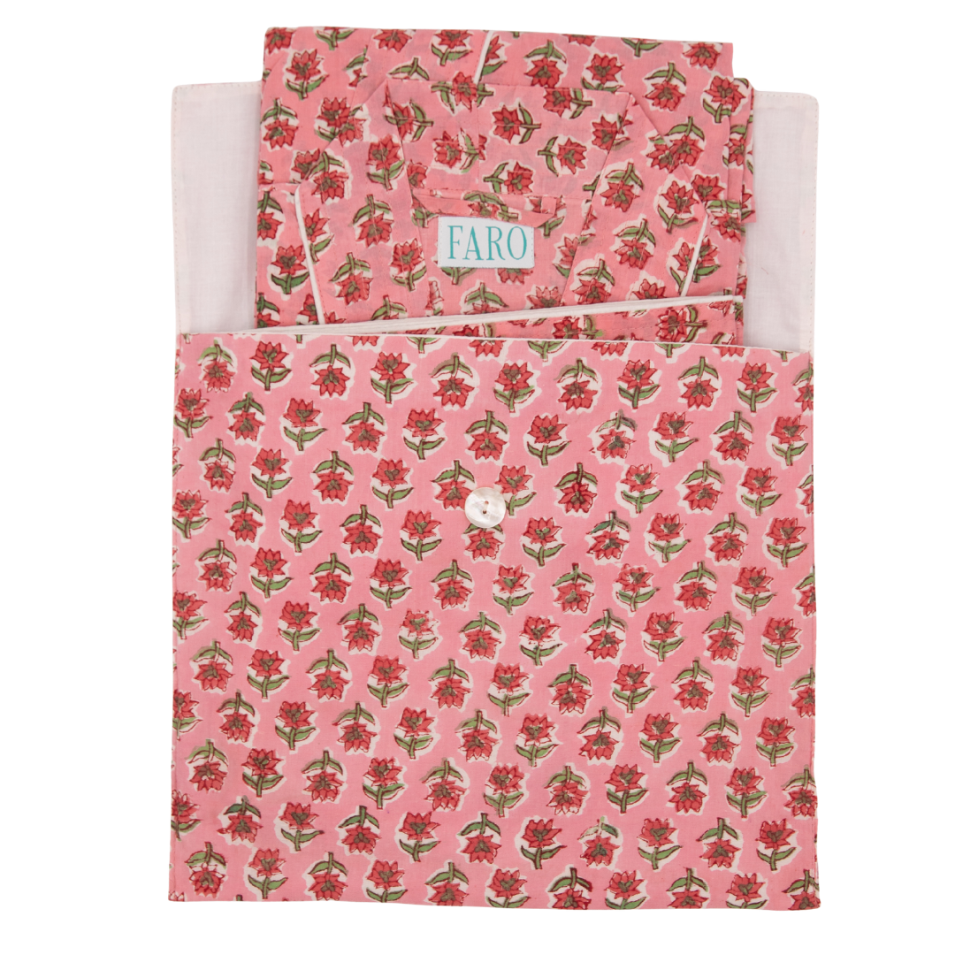 SMITA Short Blockprint Dressing Gown