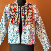 ANAIS Patchwork Short Quilted Cotton Jacket