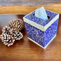 Home Decor Tissue Box, papier mache box, hand painted box, handmade tissue box, festive gifts, papier mache boxes, Tissue Holder, square tissue box