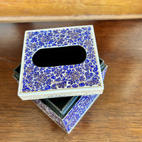 NILUFER Hand Painted Square Tissue Box