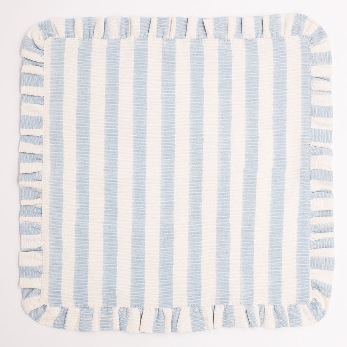 GEORGIA BLUE Stripe Ruffle Placemat