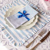 GEORGIA BLUE Stripe Ruffle Placemat