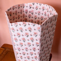 BLUSH Blockprint Paper Waste Basket