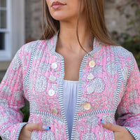 ZINAT CANDY Short Quilted Cotton Jacket