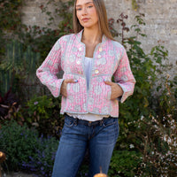 ZINAT CANDY Short Quilted Cotton Jacket