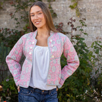 ZINAT CANDY Short Quilted Cotton Jacket