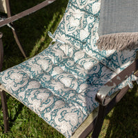 BAROQUE SLATE Blockprint Seat Pad