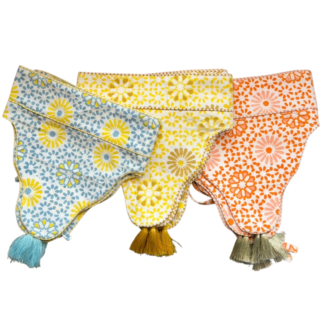 CHAKRA Blockprint Tassel Bunting