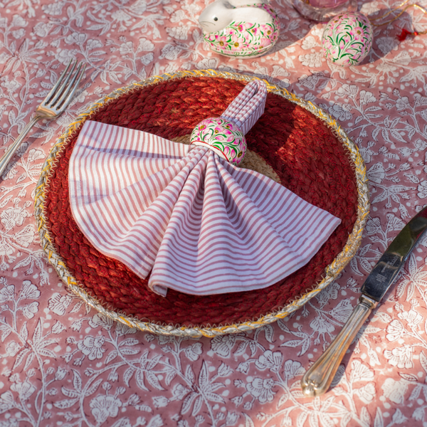 CABANA Claret Jute Placemats SET OF 4